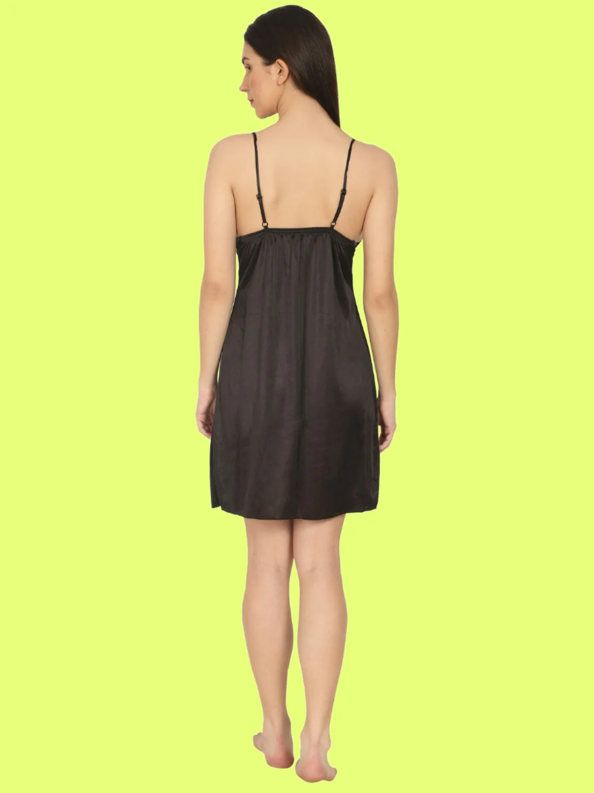 Women Gentle Lift Underwired Black Babydoll Nighty - Image 4